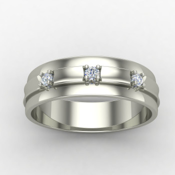 Silver Band Engagement Ring