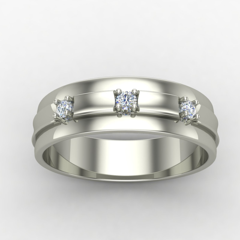 Silver Band Engagement Ring Silver Band Engagement Ring