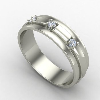 Silver Band Engagement Ring