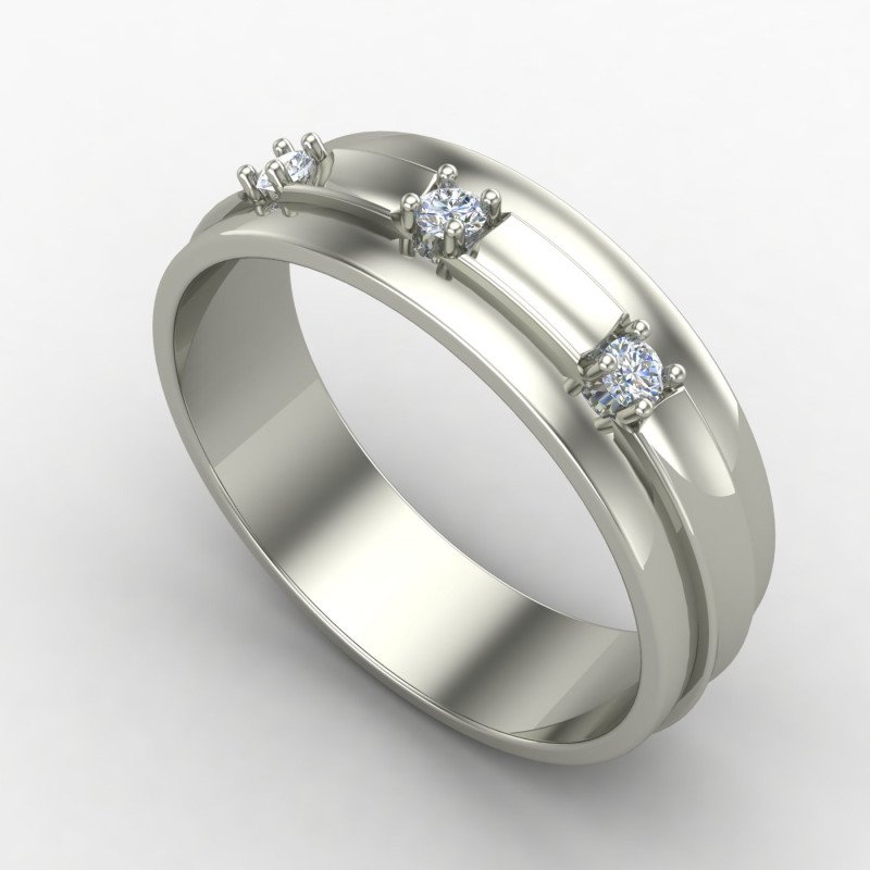 Silver Band Engagement Ring Silver Band Engagement Ring