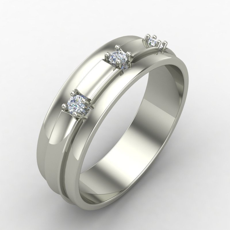 Silver Band Engagement Ring Silver Band Engagement Ring