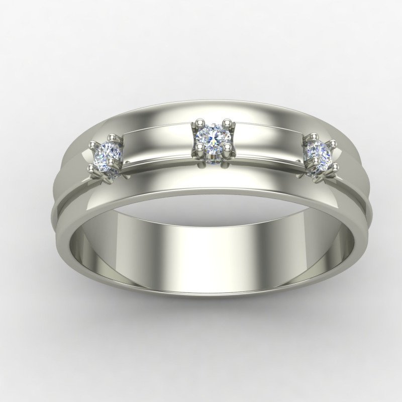 Silver Band Engagement Ring Silver Band Engagement Ring