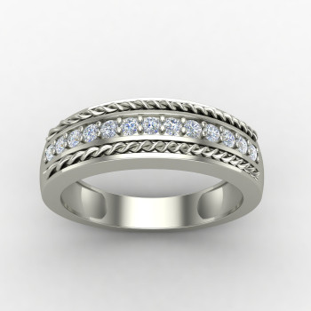 Silver Wedding Band Ring