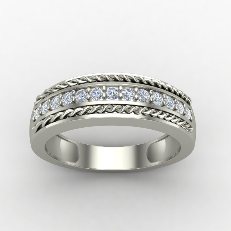 Silver Wedding Band Ring