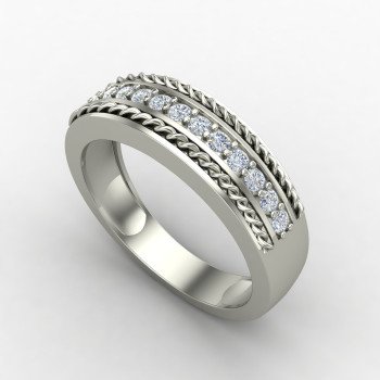 Silver Wedding Band Ring