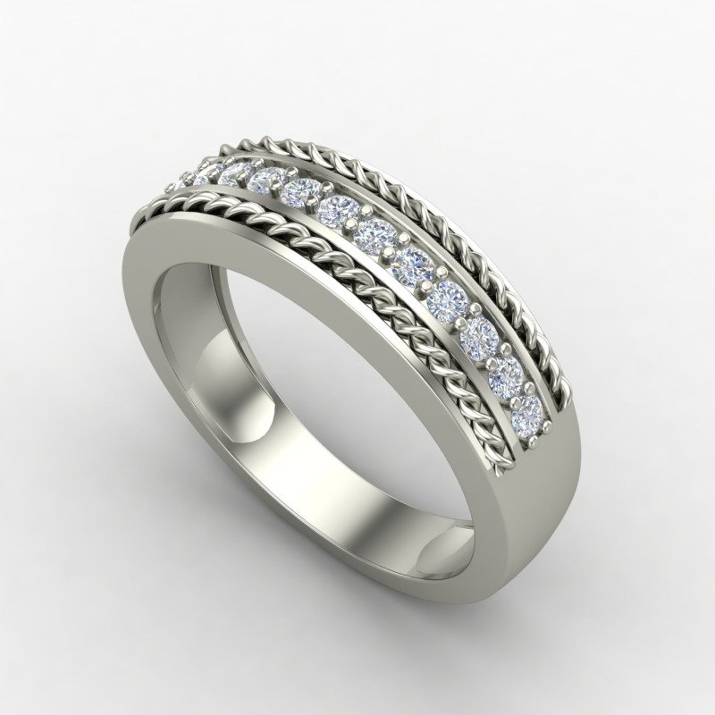Silver Wedding Band Ring