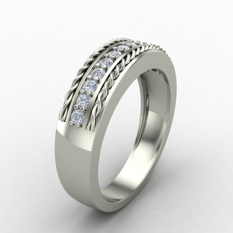 Silver Wedding Band Ring