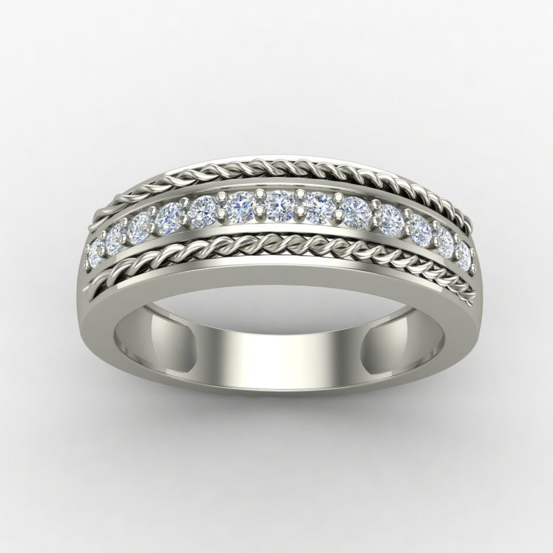 Silver Wedding Band Ring