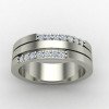 American Diamond Engagement Band Ring