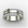 American Diamond Engagement Band Ring