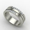American Diamond Engagement Band Ring