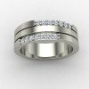 American Diamond Engagement Band Ring