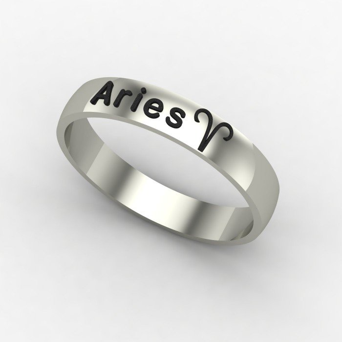 Aries Zodiac Sign Ring Aries Zodiac Sign Ring