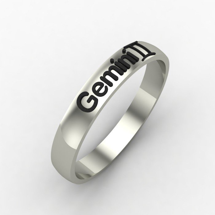 Gemini Zodiac Sign Ring