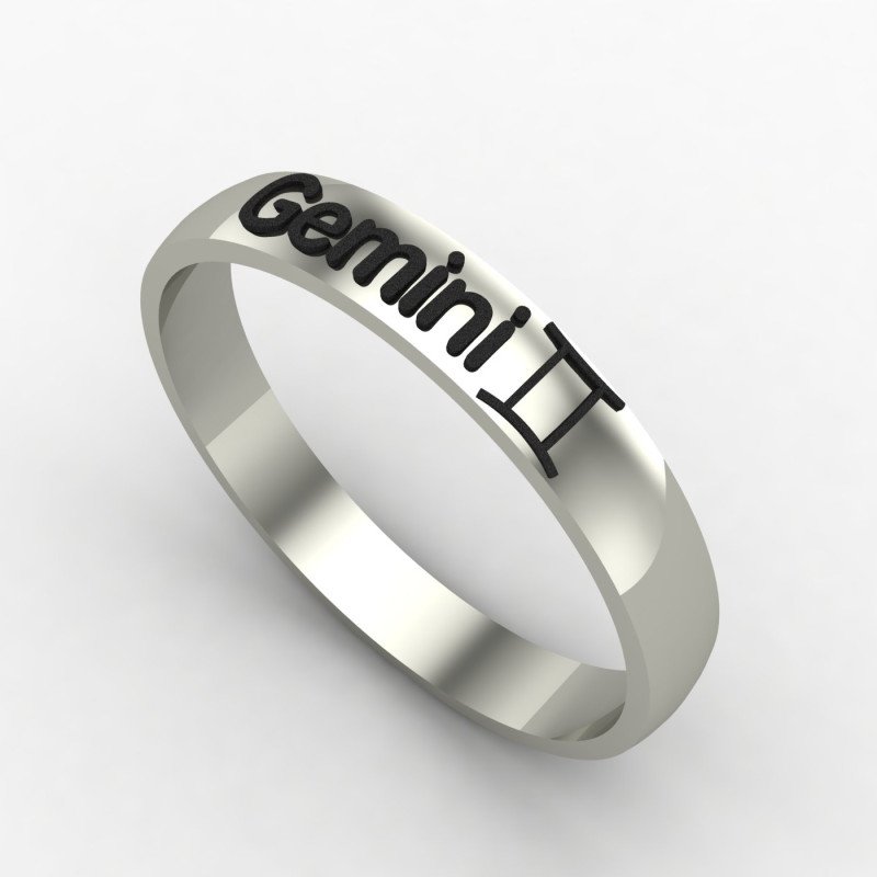 Gemini Zodiac Sign Ring Gemini Zodiac Sign Ring