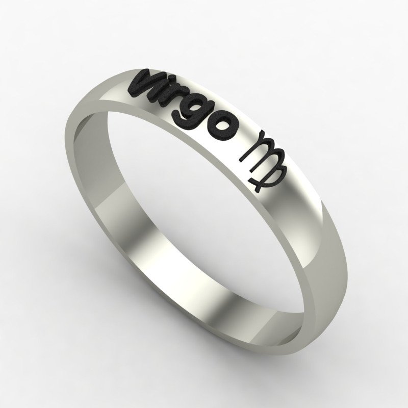 Virgo Zodiac Sign Ring