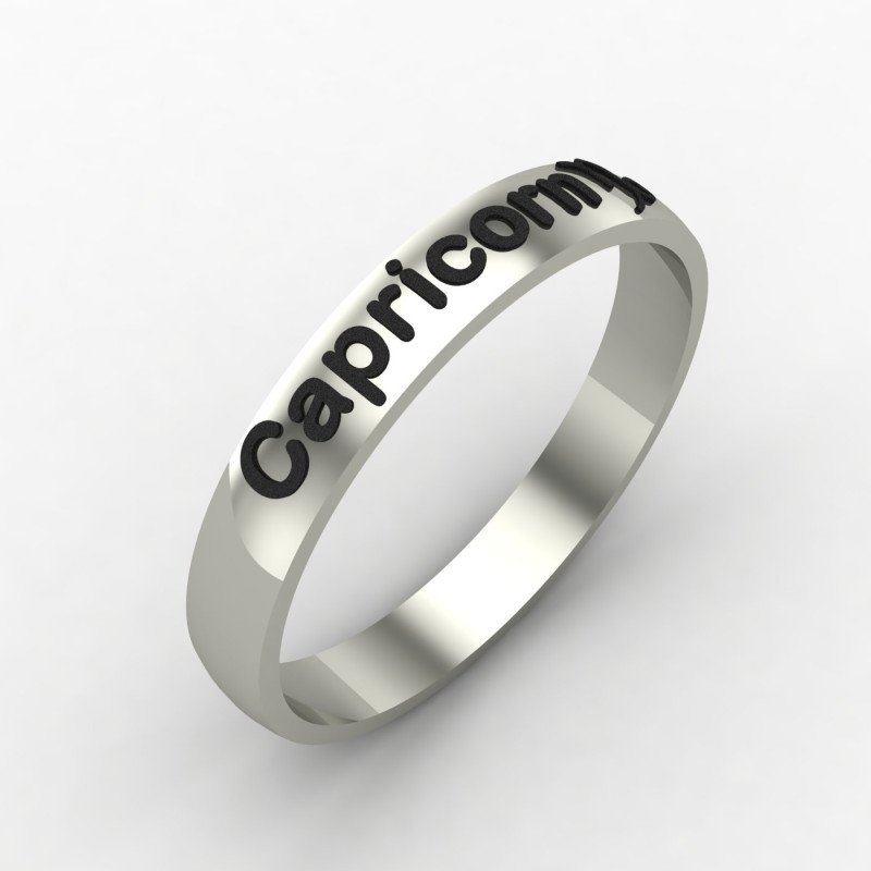 Capricorn Zodiac Sign Ring