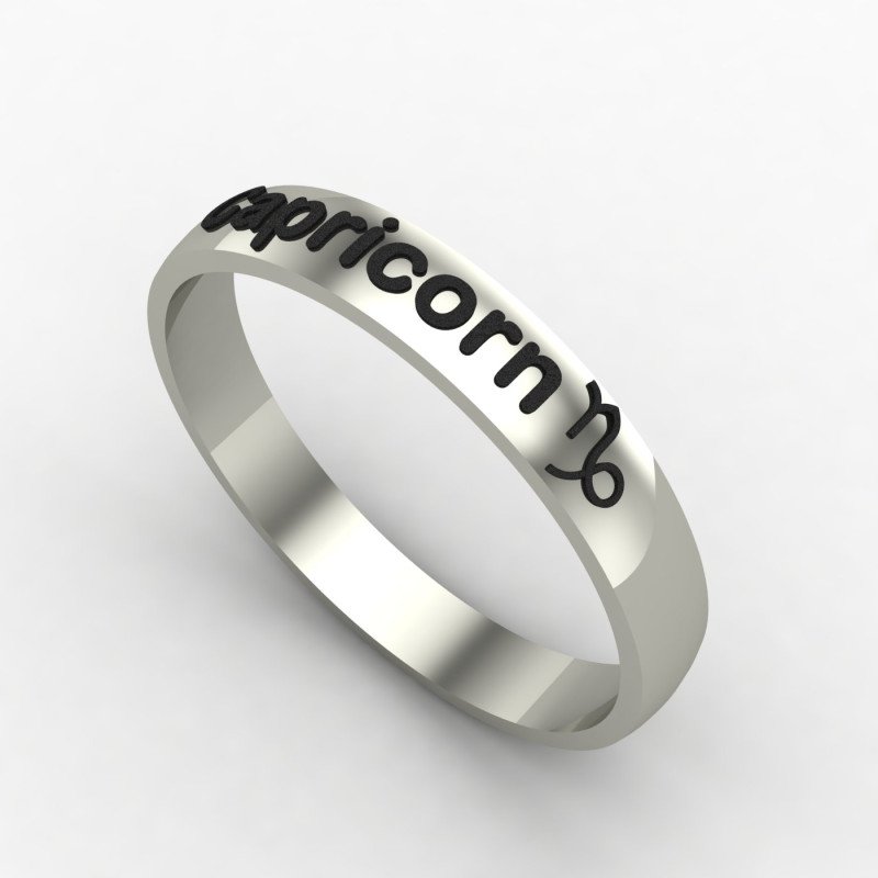 Capricorn Zodiac Sign Ring