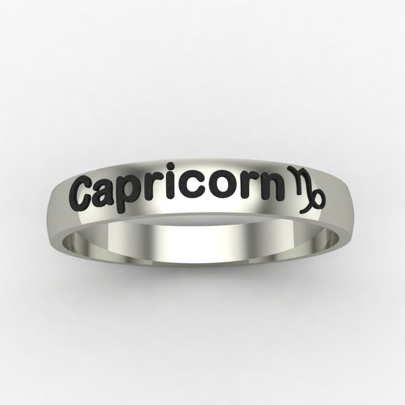 Capricorn Zodiac Sign Ring