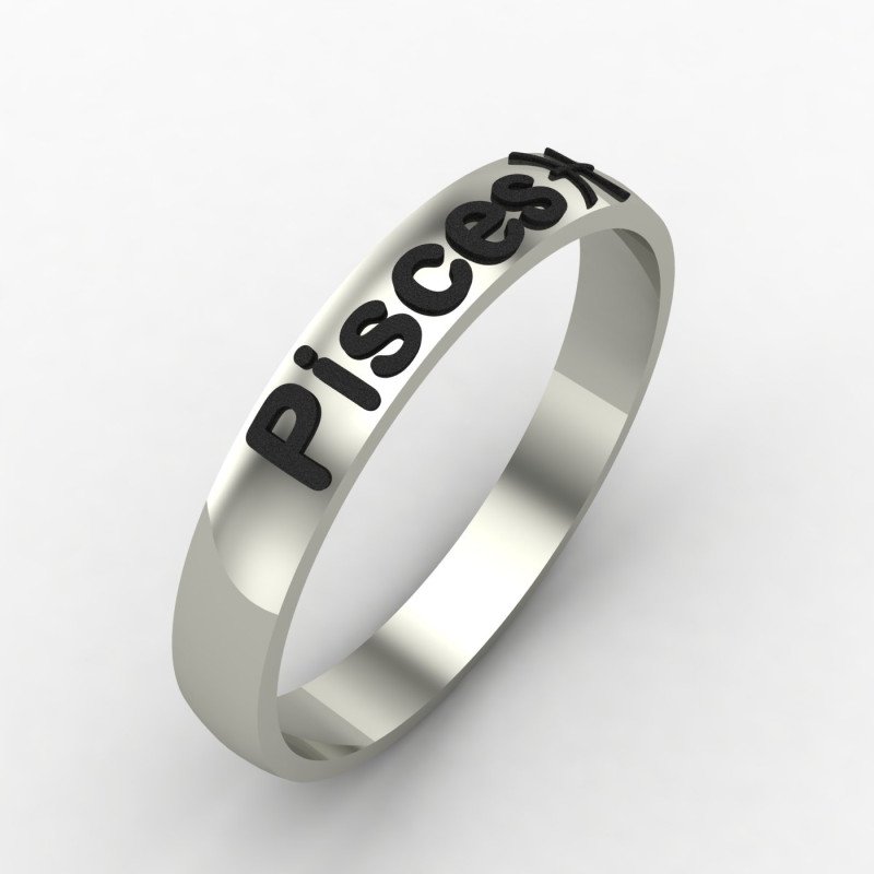 Pisces Zodiac Sign Ring Pisces Zodiac Sign Ring