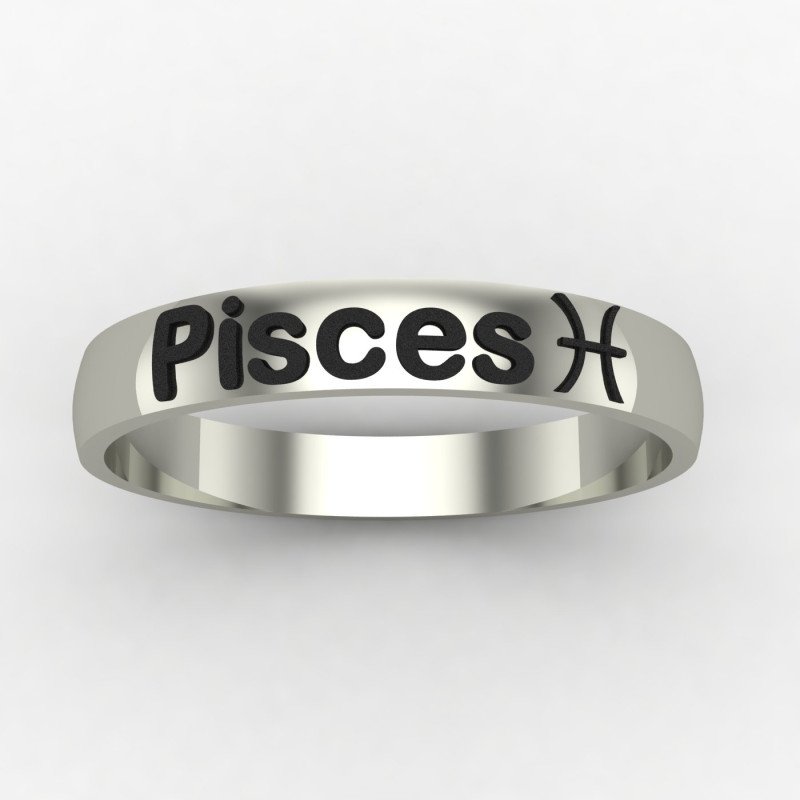 Pisces Zodiac Sign Ring Pisces Zodiac Sign Ring