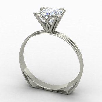 Pretty Princess Cut Solitaire Ring