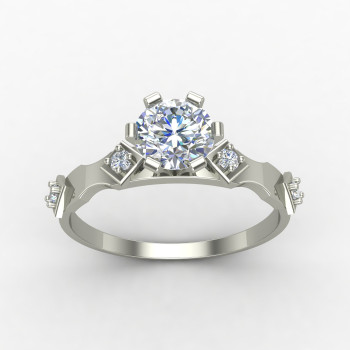 Silver Solitaire Ring for Wedding Proposal