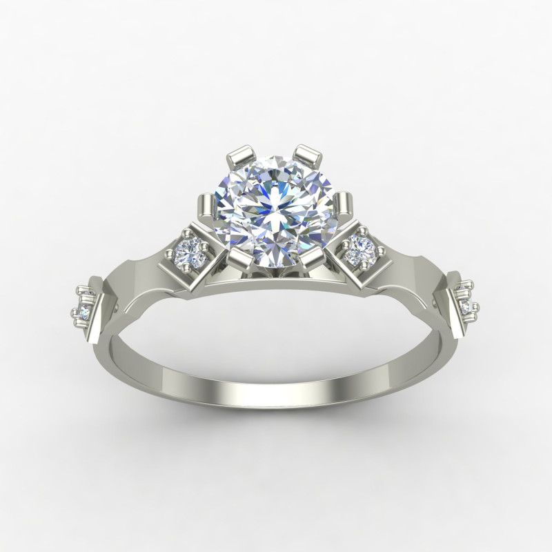Silver Solitaire Ring for Wedding Proposal