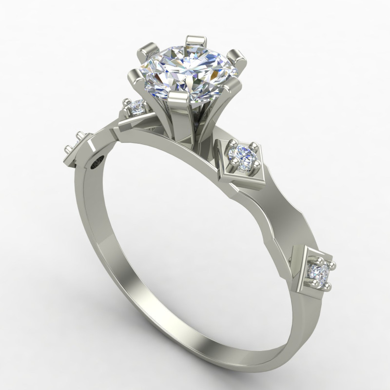 Silver Solitaire Ring for Wedding Proposal