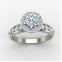 Silver Solitaire Ring with Round Cut Stone