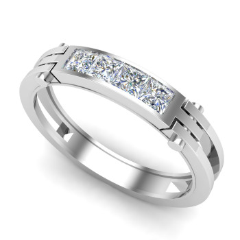 Princess Cut Band Ring