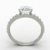 Princess Cut Solitaire Silver Ring