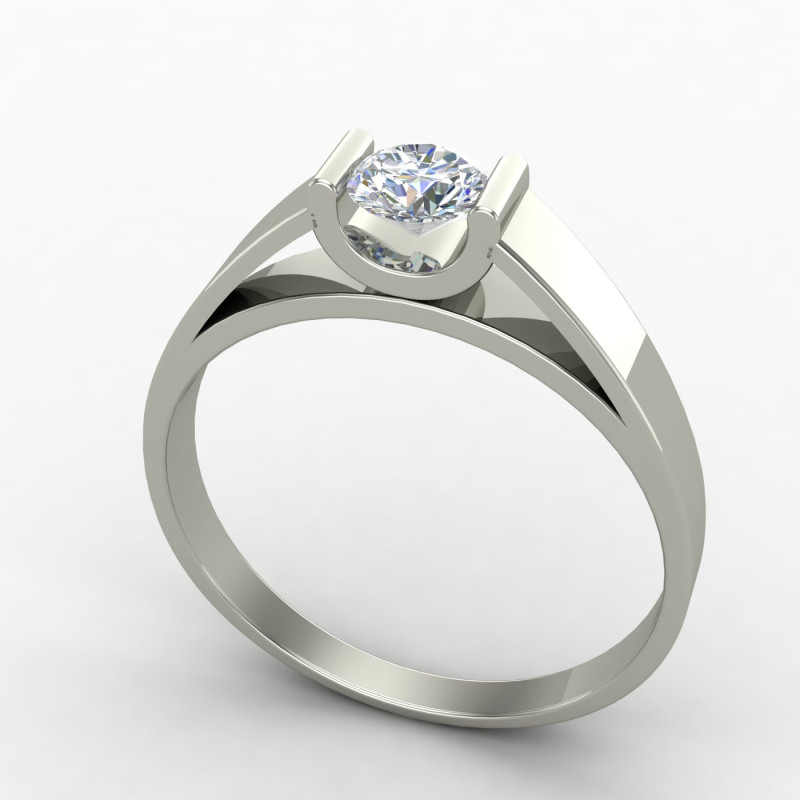 Silver Solitaire Engagement Ring Silver Solitaire Engagement Ring