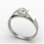 Silver Solitaire Engagement Ring