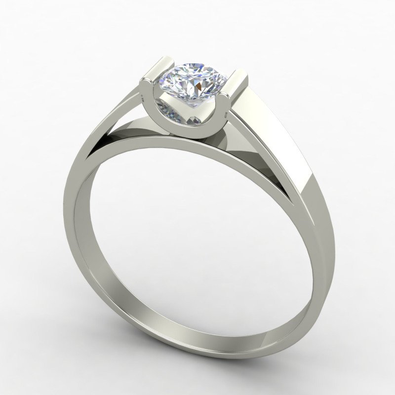 Silver Solitaire Engagement Ring Silver Solitaire Engagement Ring