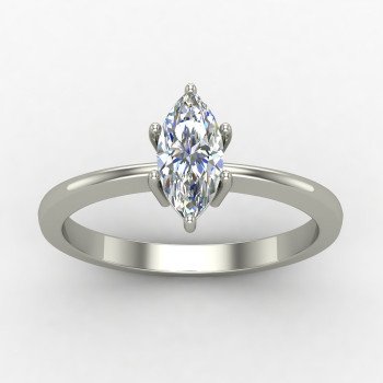 Marquise-Cut Diamond Solitaire Ring