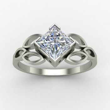 Princess-Cut Solitaire Engagement Ring