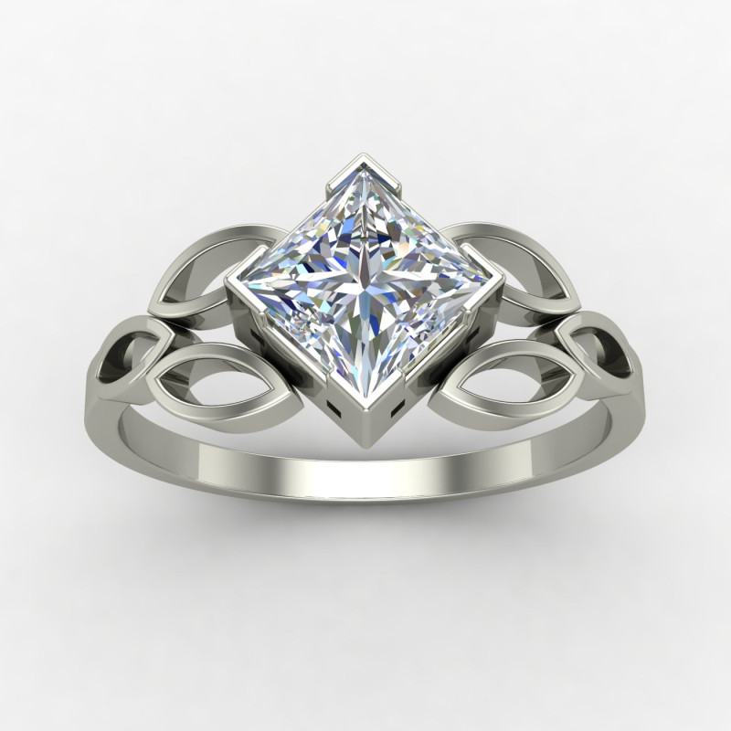 Princess-Cut Solitaire Engagement Ring