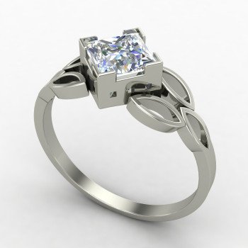 Princess-Cut Solitaire Engagement Ring