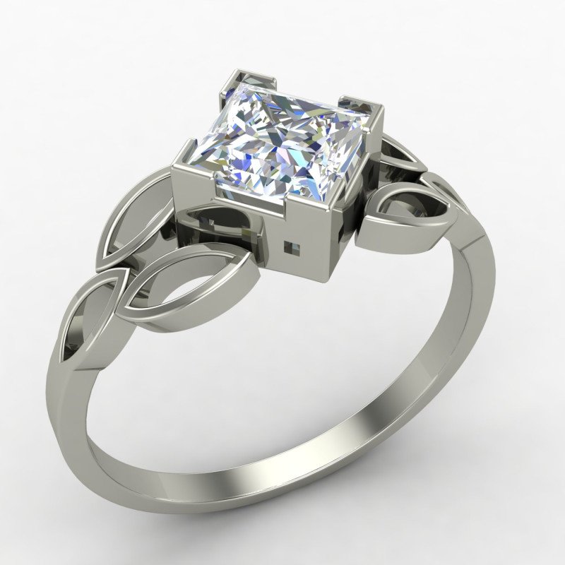 Princess-Cut Solitaire Engagement Ring