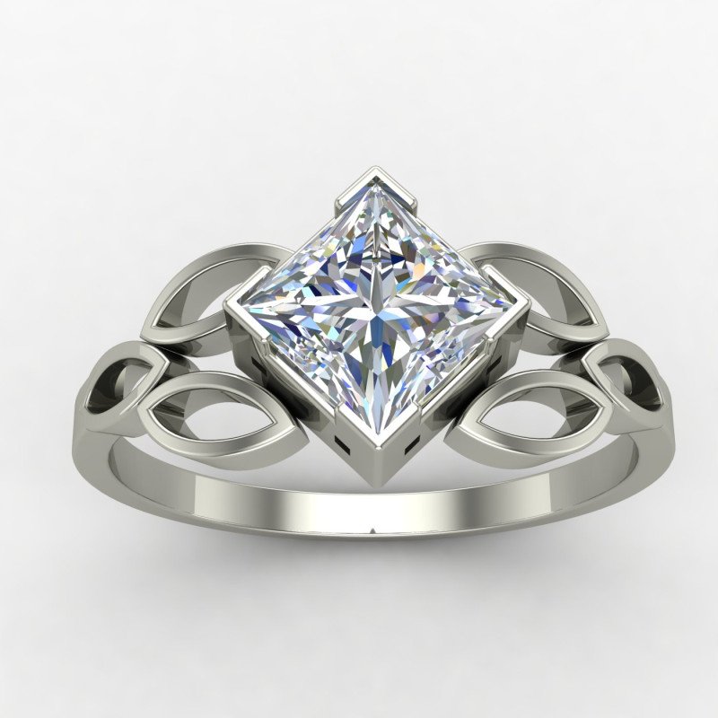 Princess-Cut Solitaire Engagement Ring