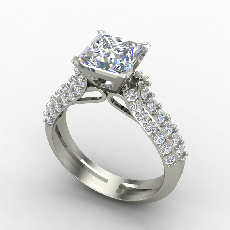 Princess-Cut Solitaire Wedding Ring Princess-Cut Solitaire Wedding Ring