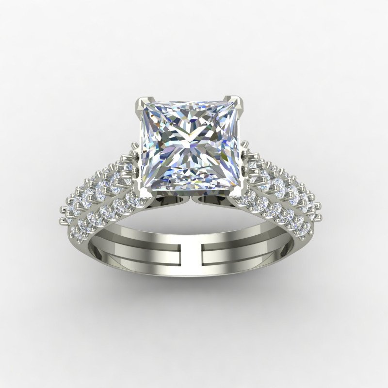 Princess-Cut Solitaire Wedding Ring Princess-Cut Solitaire Wedding Ring
