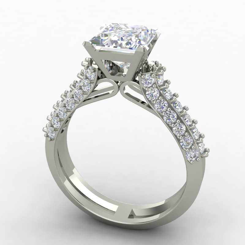 Princess-Cut Solitaire Wedding Ring Princess-Cut Solitaire Wedding Ring