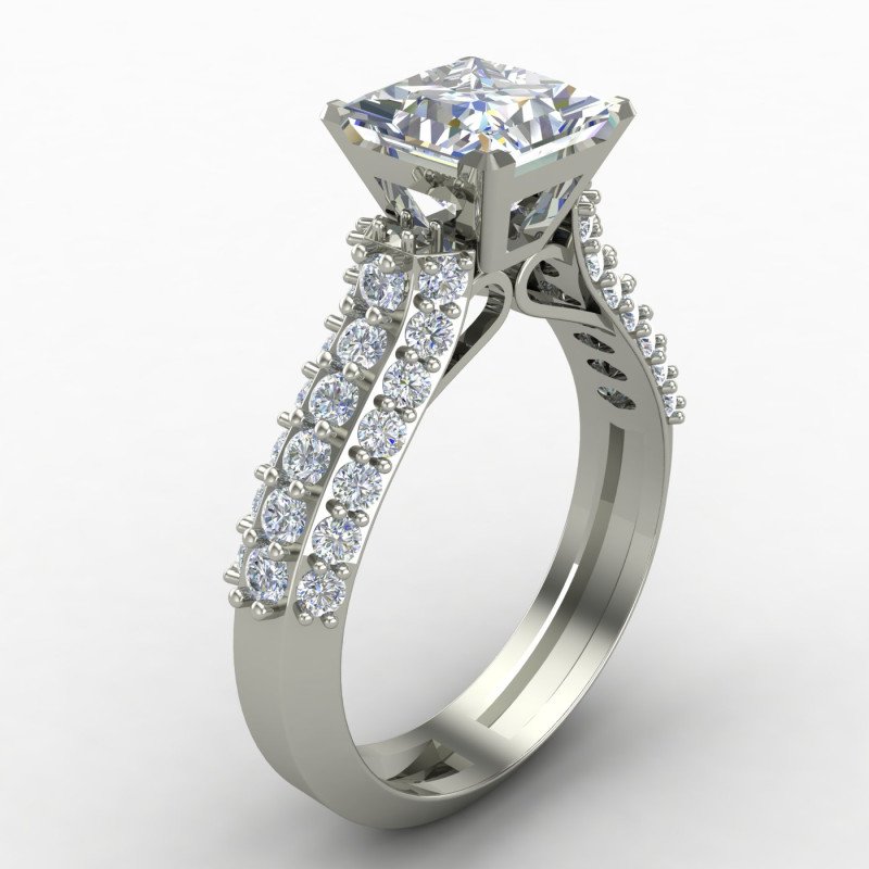 Princess-Cut Solitaire Wedding Ring Princess-Cut Solitaire Wedding Ring
