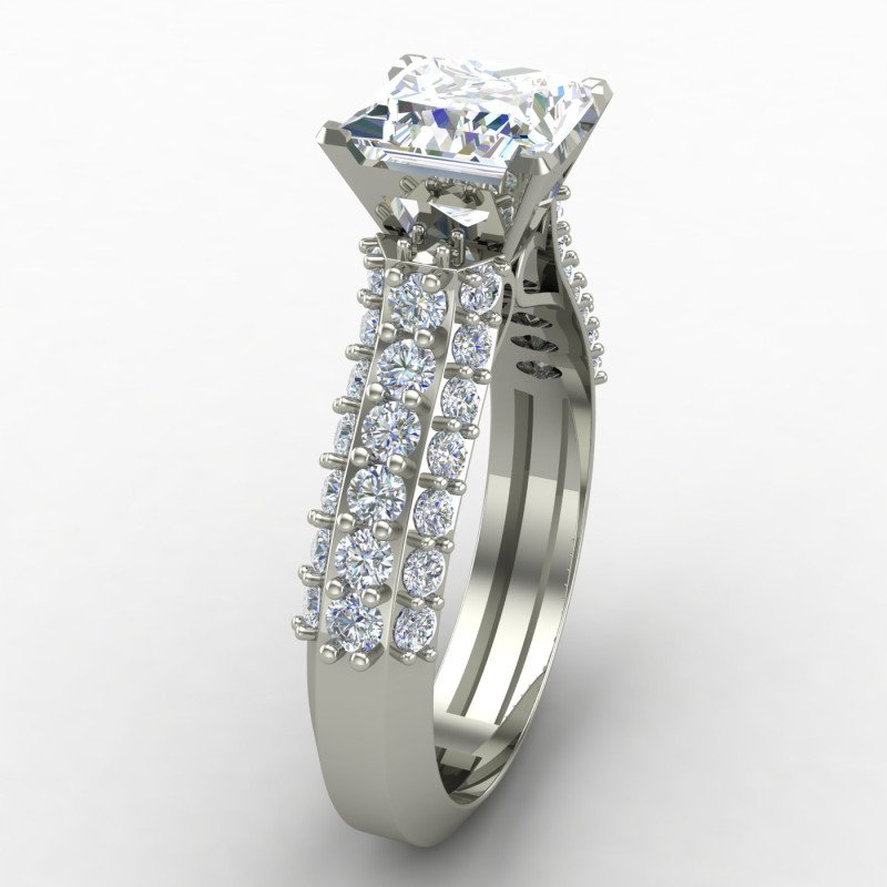 Princess-Cut Solitaire Wedding Ring Princess-Cut Solitaire Wedding Ring