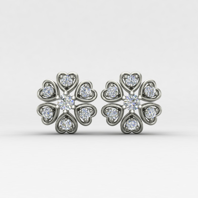 Silver Heart Earring