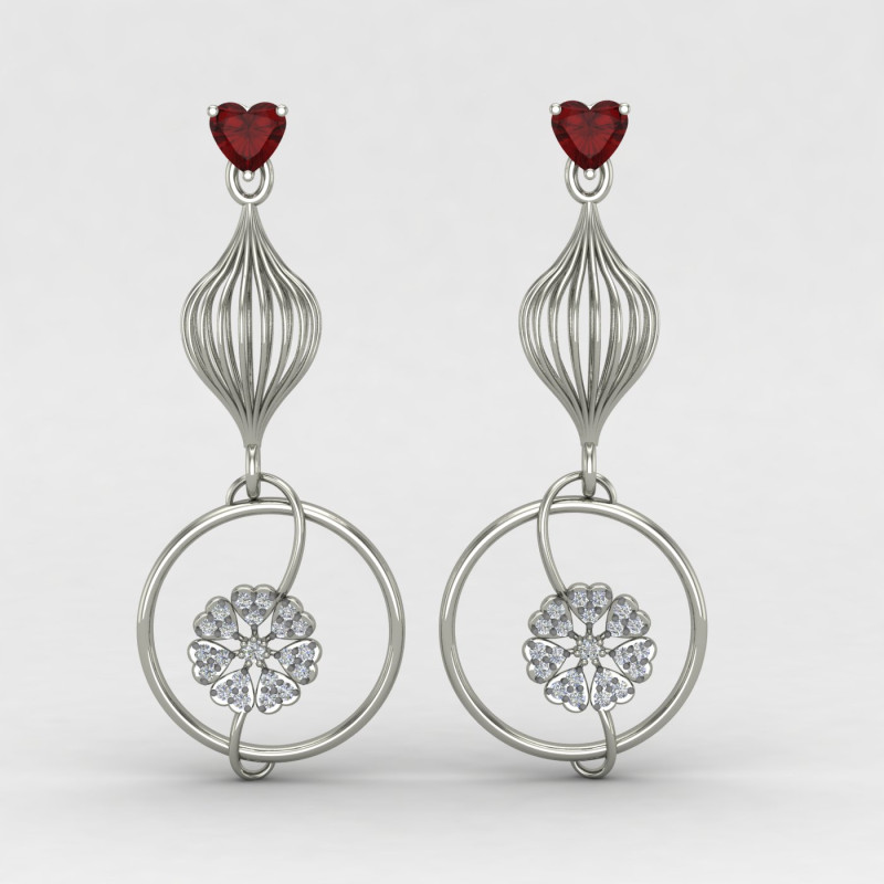 Bridal Silver Earring