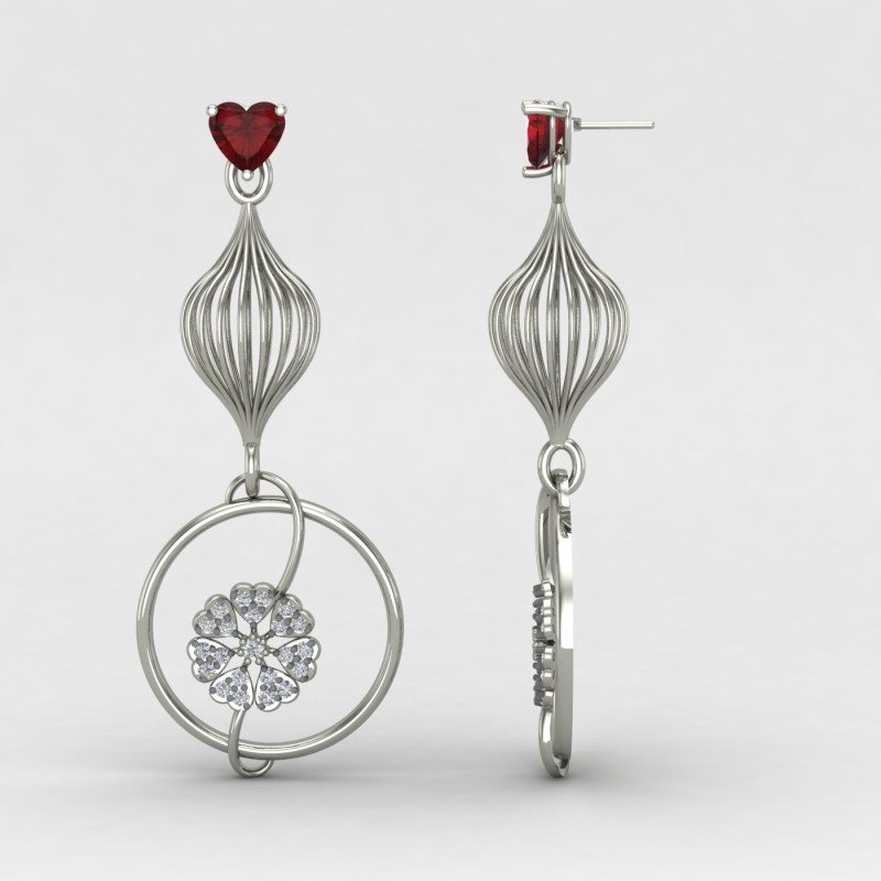 Bridal Silver Earring