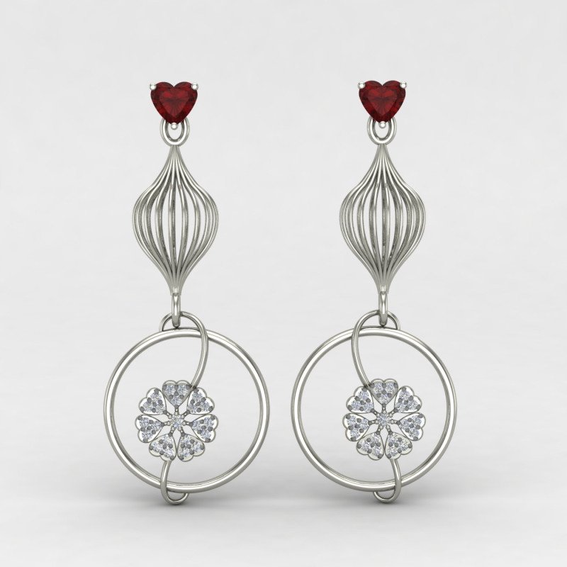 Bridal Silver Earring